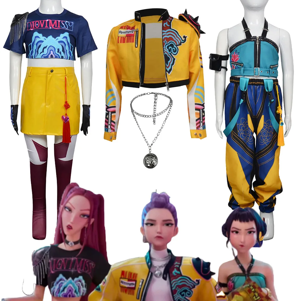 

Disguise KPop Rumi Zoey Mira Cosplay Girls Stage Clothing Demon Hunter Costume 6 to 14 Years Roleplay Fancy Dress Up Party Cloth