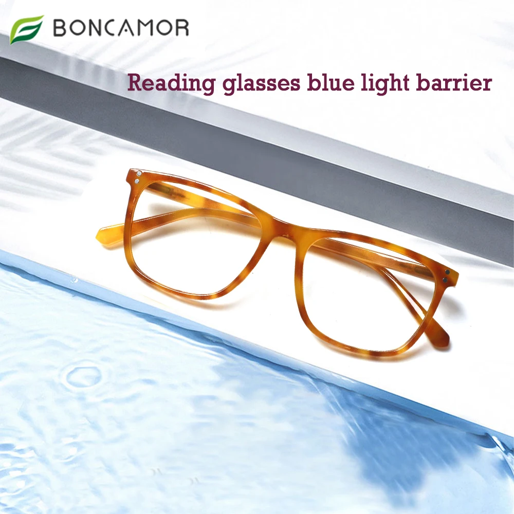 Boncamor Reading Glasses Bluelight Blocking Durable Presbyopic Eyewear Prescription Glasses for Women and Men Diopter0~+4.0