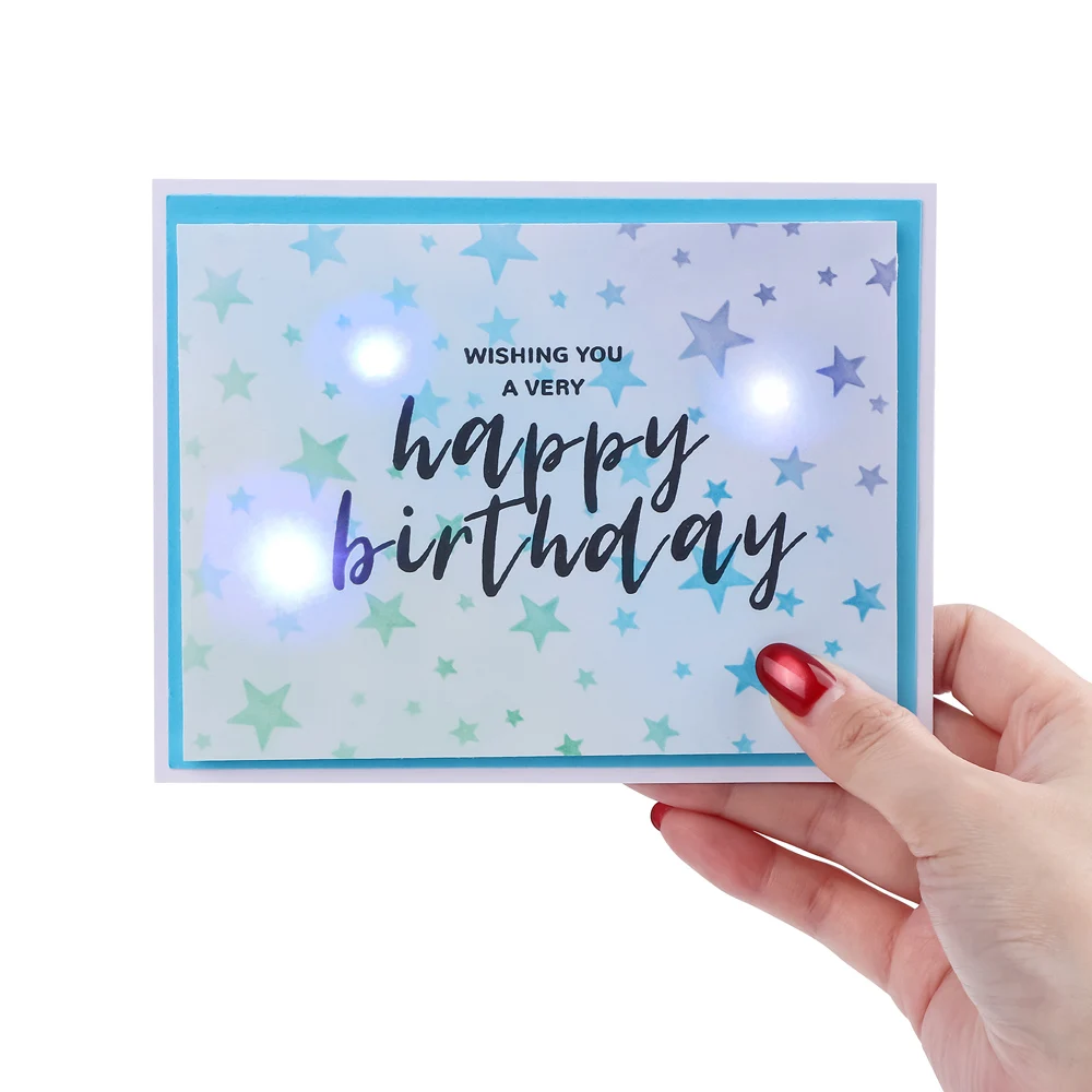 3pcs 2.8*3.4CM Self-Adhesive Twinkle Light  with Warm White LEDs for Card Making White Flashing LEDs,Self-Adhesive Light-Up Unit