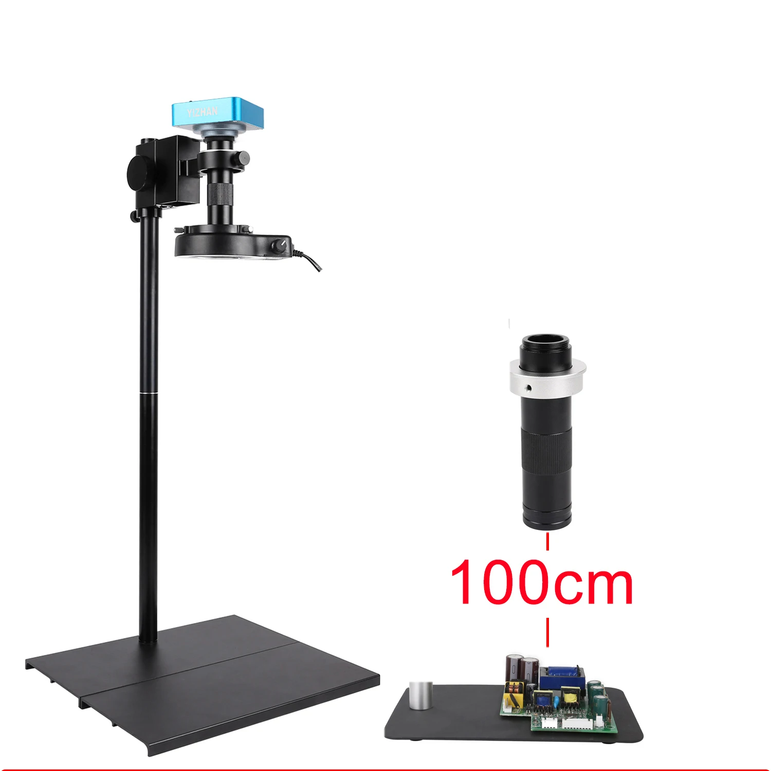 Einstellbare Vergrößerung 130X 150X 180X 42/50mm Mikroskop Objektiv Zoom C Mount Objektiv Für HDMI VGA USB digitale Mikroskop Kamera – Detail 14