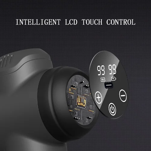 Imagen 2 del producto Pistola de masaje de 6/99 velocidades, pistola masajeadora de espalda para atletas, pistola de masaje muscular para el cuerpo con 4/8 cabezales de masaje