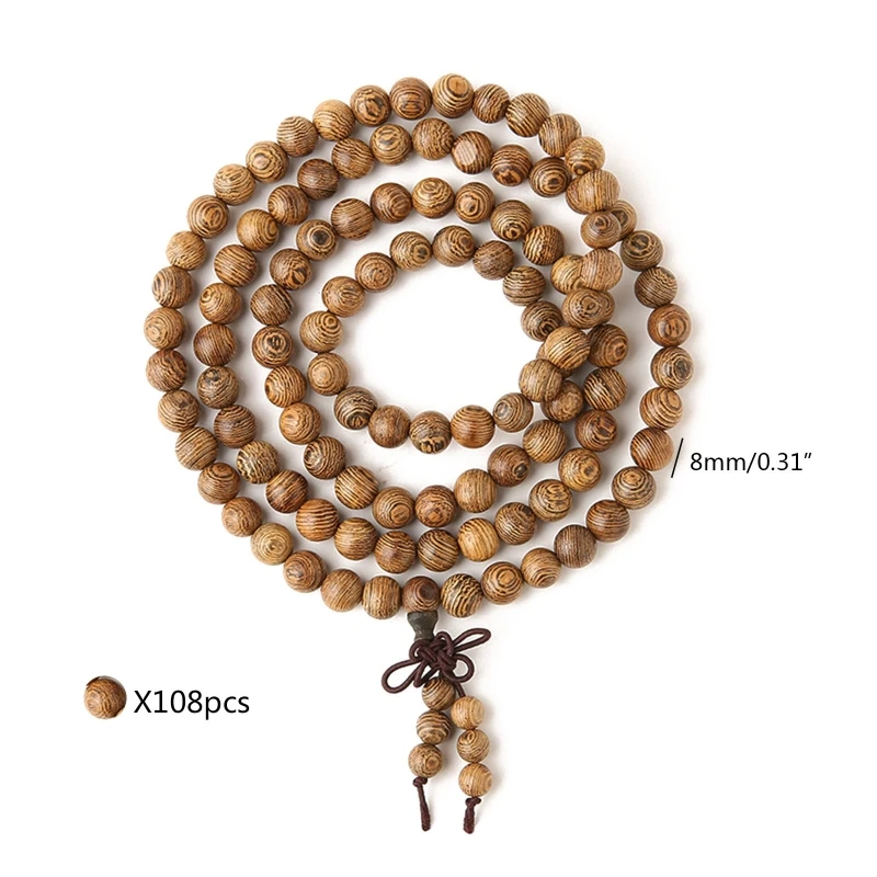 108 Buddhist Prayer Beads Buddhist Beads Bracelet For Men Wooden Bead Bracelet