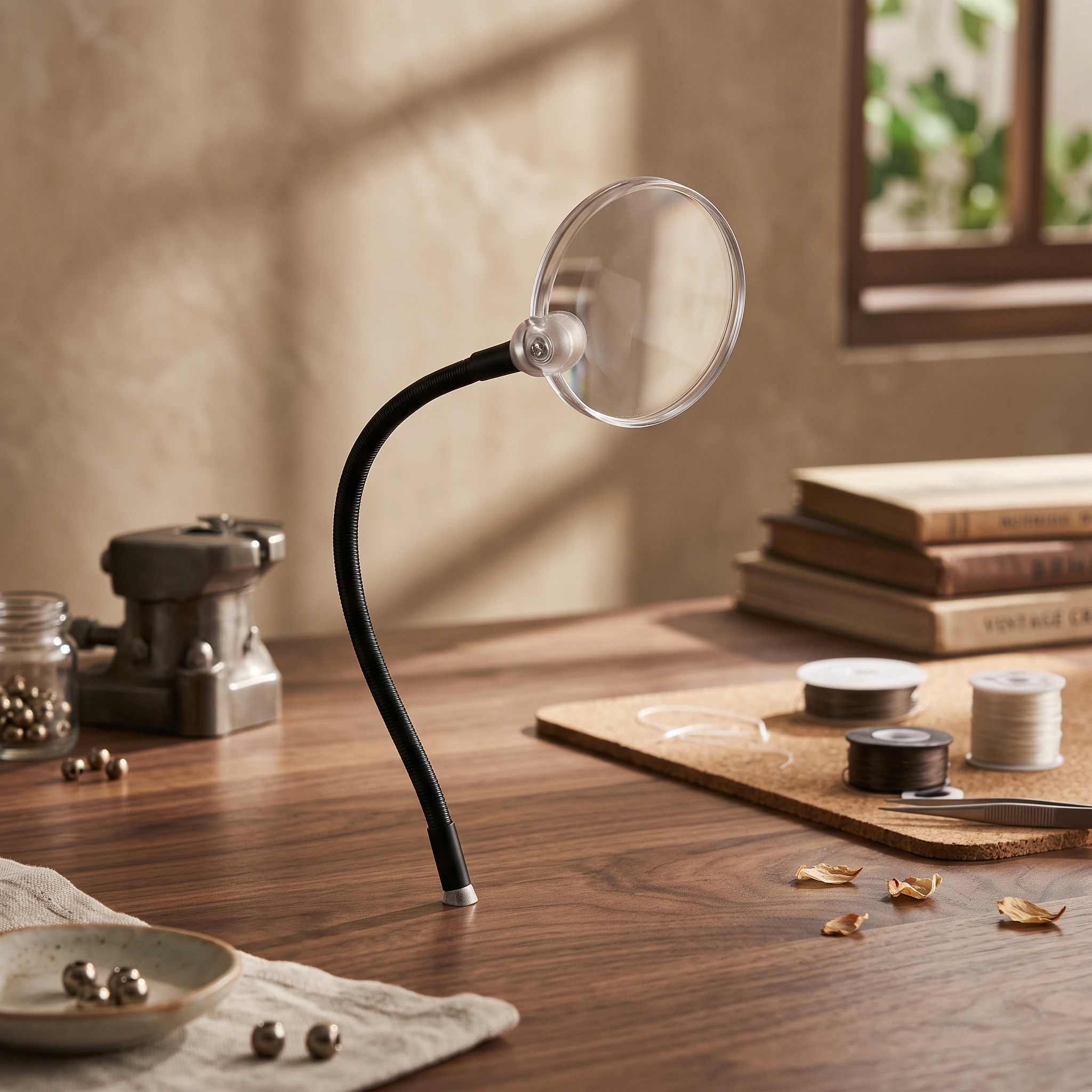 Fly-Tying Magnifier Long Arm Vise-Mounted Magnifier for Fine Detail Viewing, Close-up Work