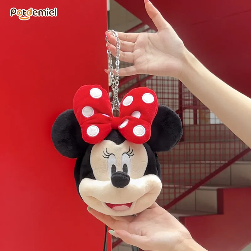 

Плюшевый кошелек-брелок Potdemiel Disney с Микки Маусом, милый портативный кошелек для монет, подарок на день рождения, игрушка