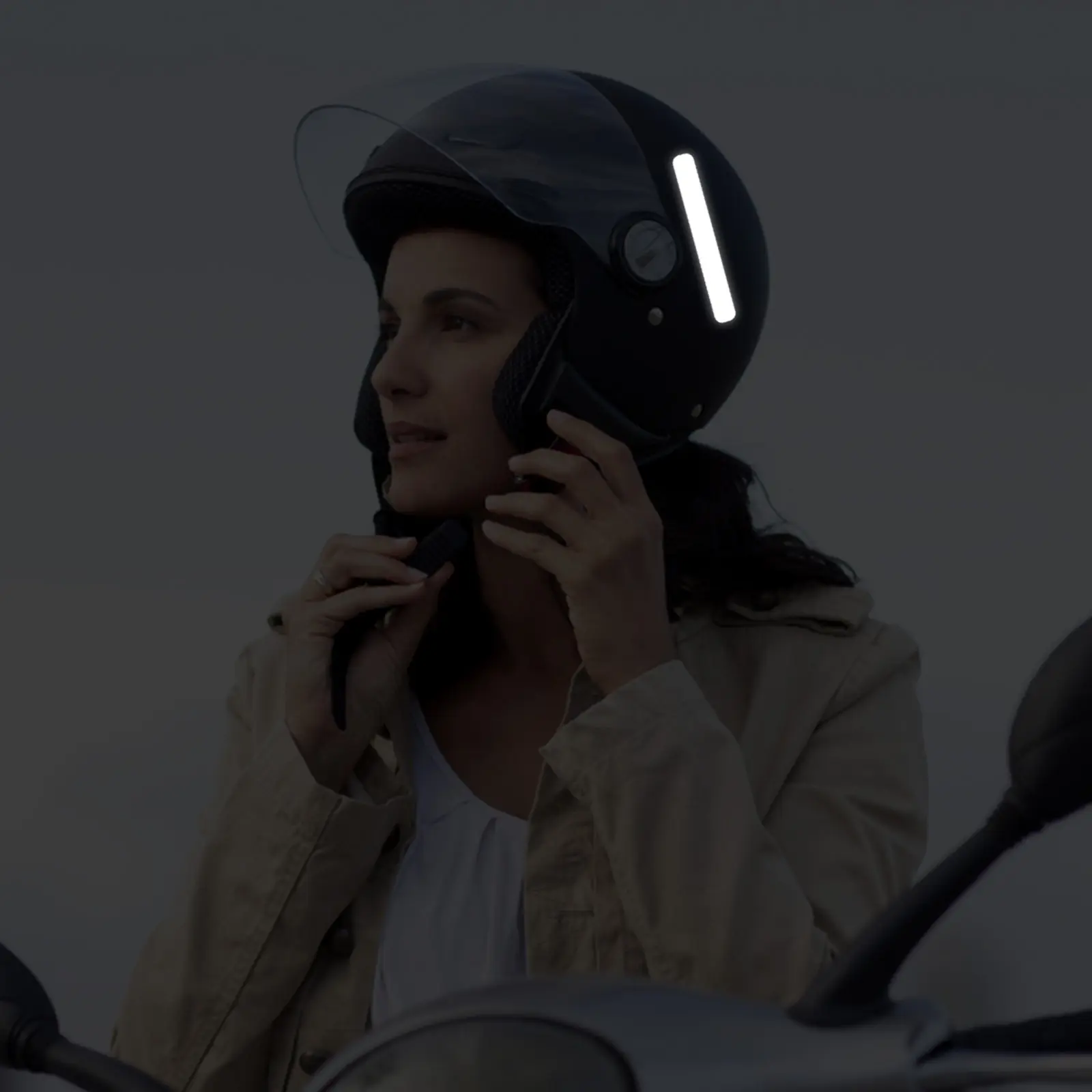 

Reflective Stickers Decals Motorcycle Black Tape Car Snow Motorcycle Decals Graphics Durable Weatherproof Safety Gear