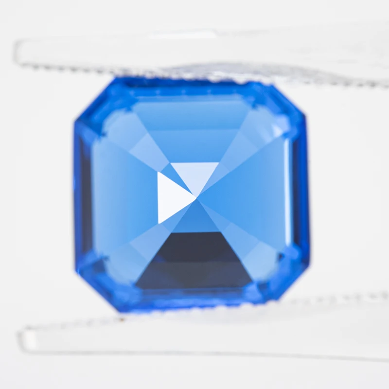 Lab Grown Cobalt Spinel Square Asscher Cut VVS1 Gemstone Charms DIY Advanced Jewelry Making Materials Selectable AGL Certificate