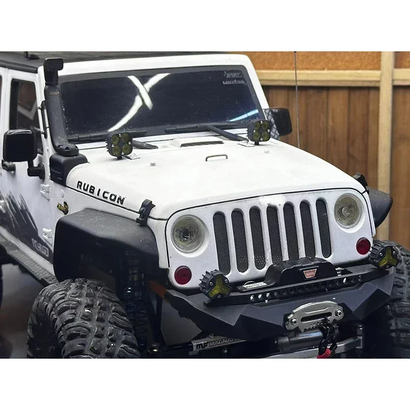 1 paire de phares antibrouillard de Simulation pour voiture sur chenilles 1/10 RC Traxxas TRX4 Defender RC4WD, accessoires