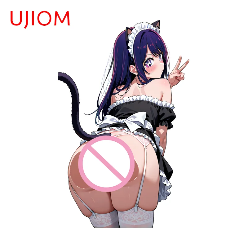 UJIOM Hoshino Ai خادمة جميلة Waifu ملصقات جدار فتاة ساحرة سكيت جذع الغيتار الشارات الفينيل لعبة غرفة الملصقات الجداريات