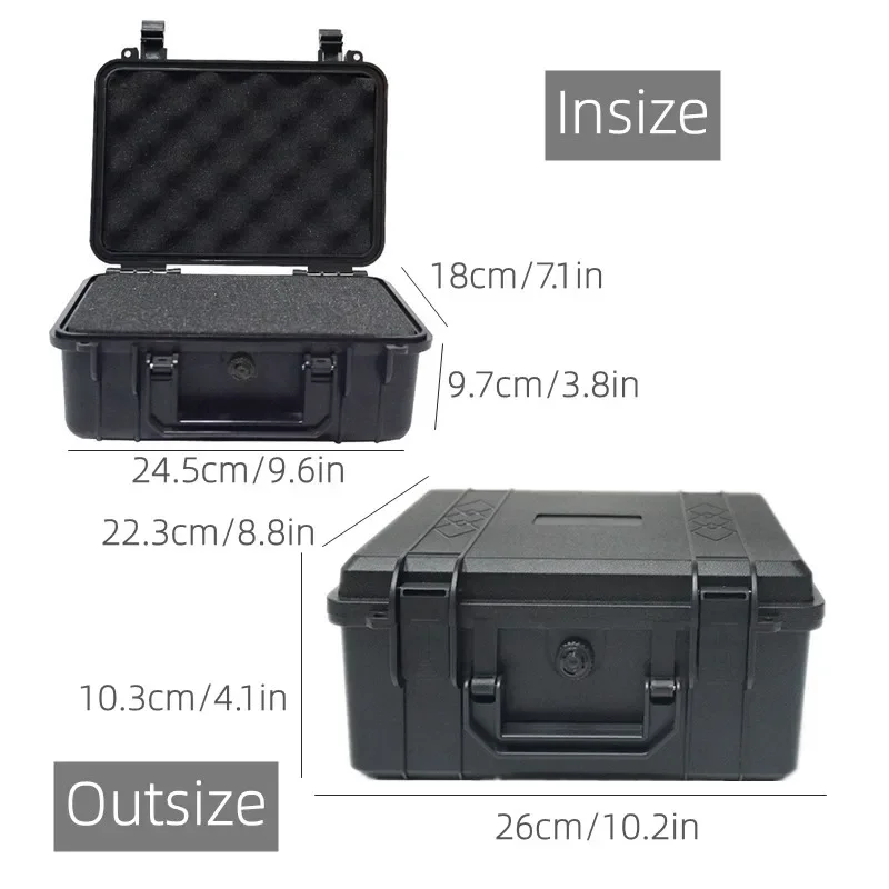 Waterproof Plastic Tool Box Hard Case for Mechanic Tools Storage with Sponge Pelican Case Organizer