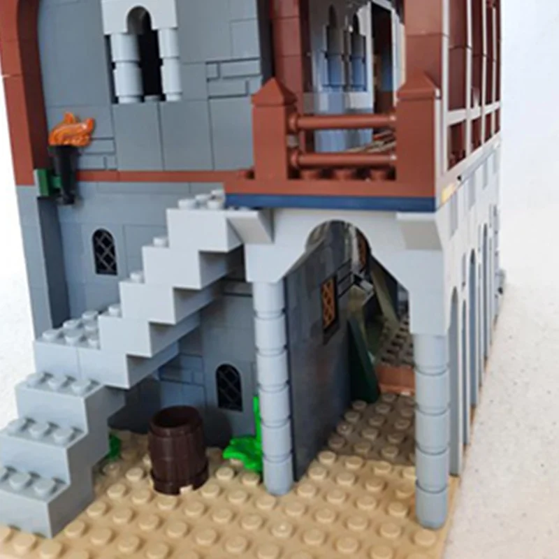 984 stücke MOC Ritter S Fass Modulare Modell Bausteine Spielzeug Architektur Montieren DIY Weihnachten Geschenk Kreative Bildung Kinder