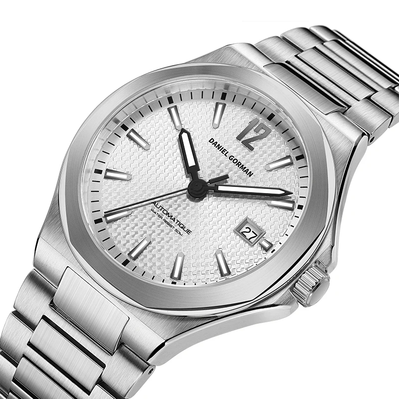 

DANIEL GORMAN Luxury Man Watch Tourbillon Date Stainless Steel Men Watch Waterproof Automatic Mechanical Military Men's Watches