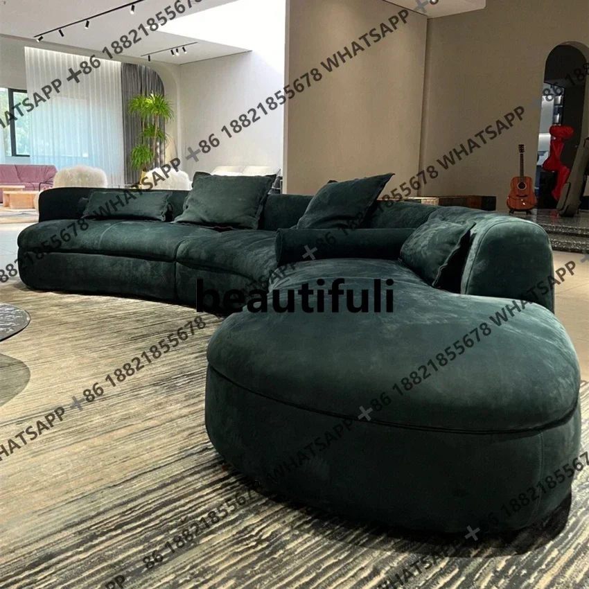 

R Modern Curved Sofa Sectional Design Lounge Modular Sofa Recliner Individual Cloud European Divani Da Soggiorno Home Furniture