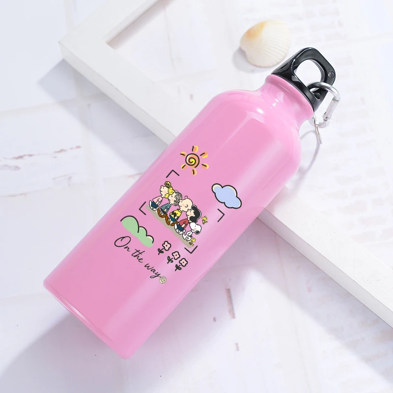 500ML Snoopys Water Cup Girl Boy Cartoon Leak Proof Water Bottle Adult Fashion Aluminum Large Capacity Sports Bottles Gym Jugs view 3