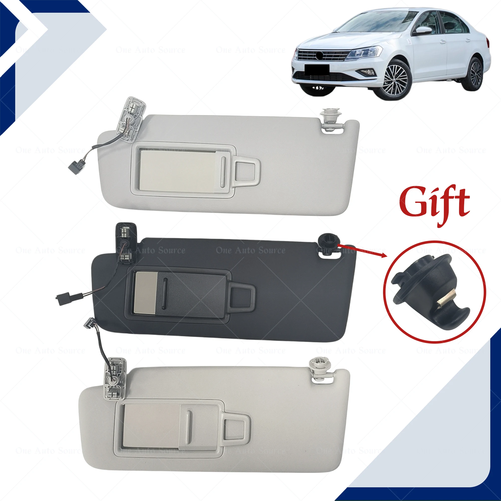 

Front Sun Visor Panel Sunvisor Parts For VW Jetta A7 A8 T-Roc T-Cross ID.6 E-Golf Tacqua Sagitar Sportsvan 5GG857551 5G0857551