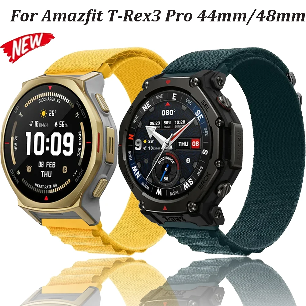 Sports 22mm 20mm Alpine Nylon Strap For Amazfit T-Rex3 Pro 48-44mm/Balance 3 Breathable Band For Amazfit Active 3 2 Accessories