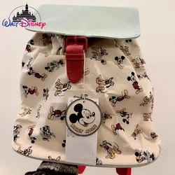 Disney Mickey New Backpack Luxury Brand Fashion Women's Backpack Canvas Large Capacity High Quality Drawstring Cartoon Book Bag