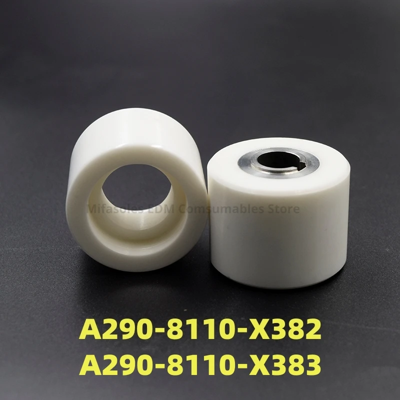 EDM Pressure Roller A290-8110-X382 A290-8110-X383 Drive Roller 40x28/12x30mm Ceramic Feed Roller For Fanuc Wire Cut Machine