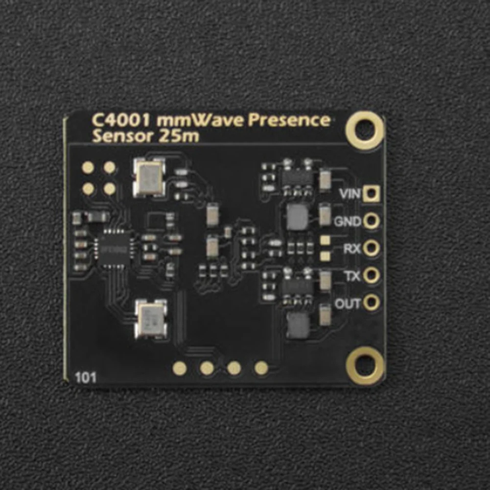 

Датчик обнаружения присутствия человека и измерения скорости A06R MmWave C4001 24 ГГц, дальность 25 метров, UART для мониторинга и отслеживания в реальном времени