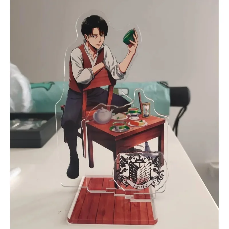 Levi Ackerman Acryl Stand Figuur Aanval op Titan Anime Perifere Cartoon Originaliteit Delicaat Desktop Combinatie Ornament