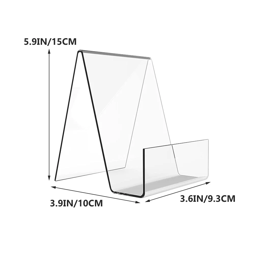 2 Pcs Anti-fall Display Stand Show Rack Book Clear Acrylic Stands Shelf Racks for Office