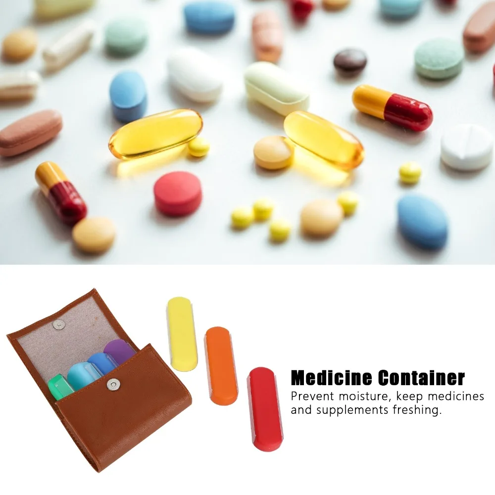 28 Grid Pill Organizer Weekly Layout 7 Day Schedule Medicines Storage Box With Storage Bag 4 Times A Day Medicines Container