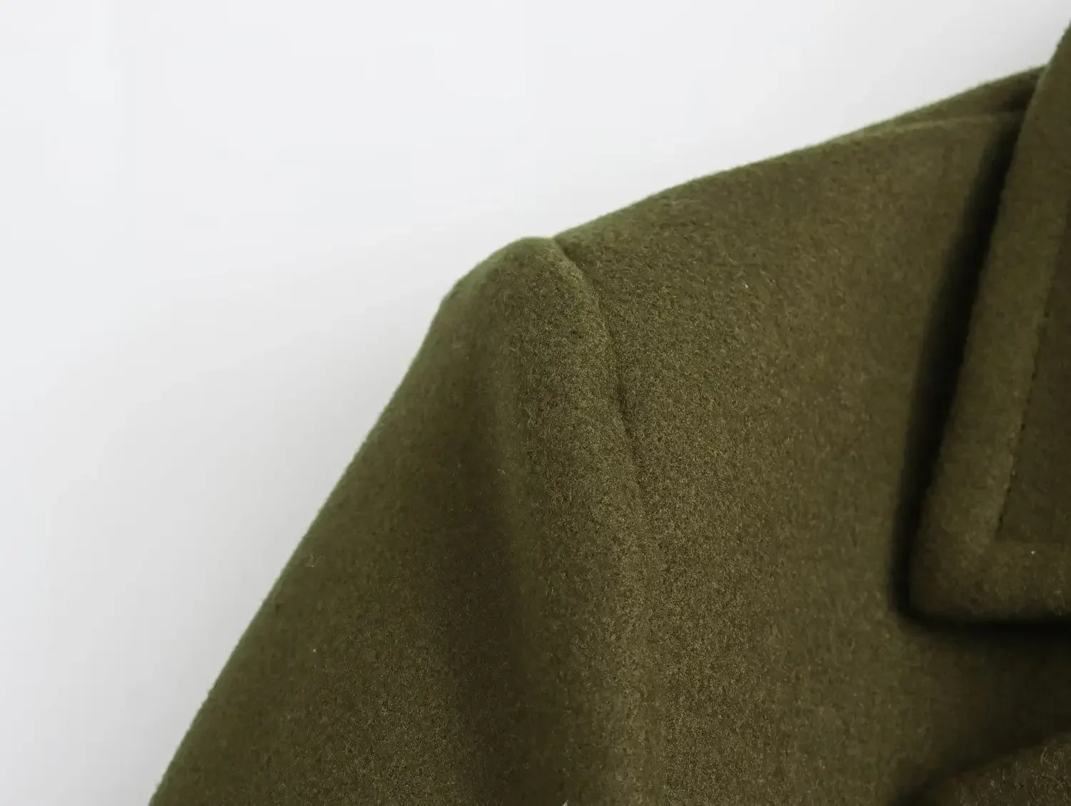 Fashion Coats for Women 2024 Female Chic Double-breasted with Pocket Woolen Jacket Ladies Turndown Collar Outerwear