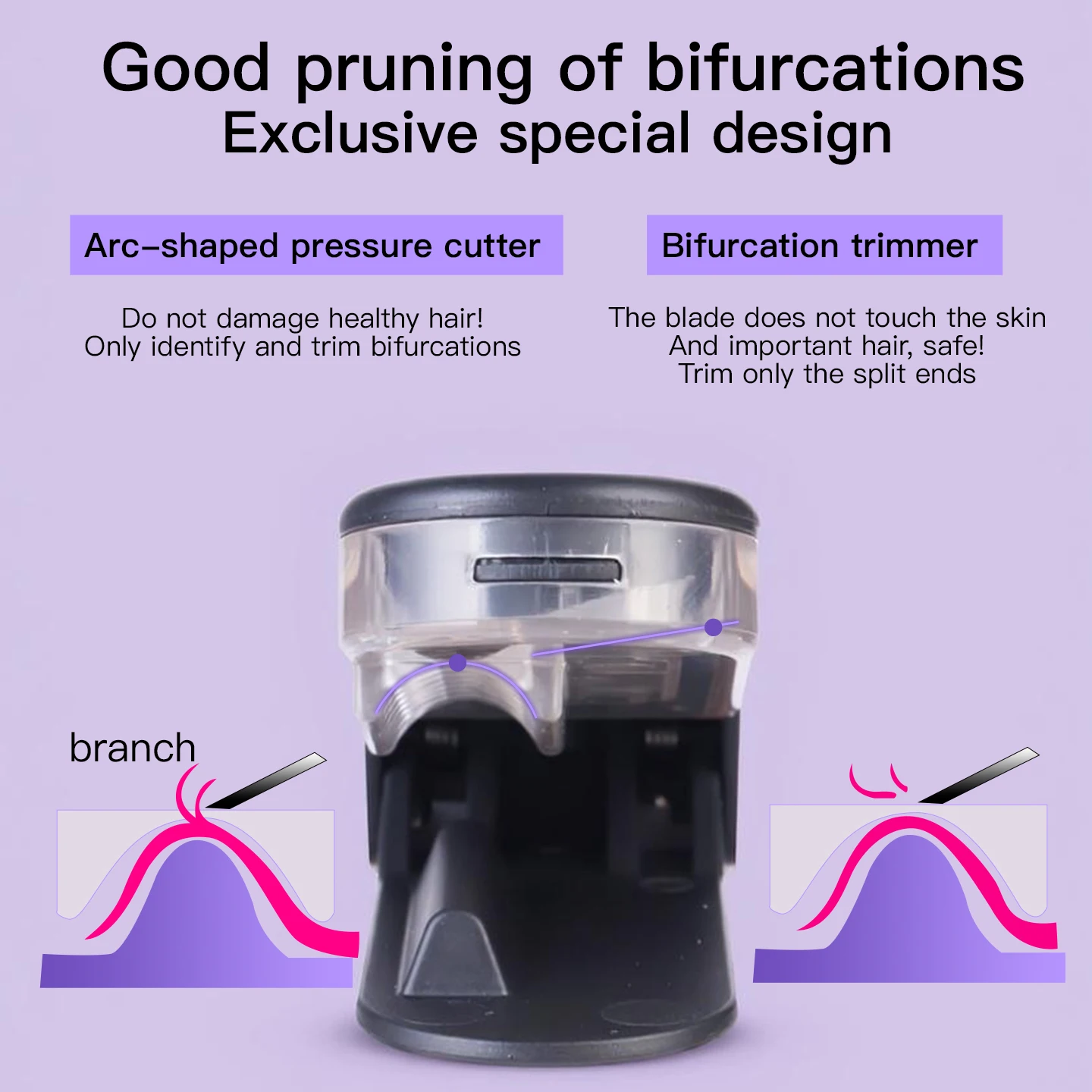 ماكينة تشذيب فرع، مزيل الشعر اليدوي، العناية بإصلاح الشعر التالف #3
