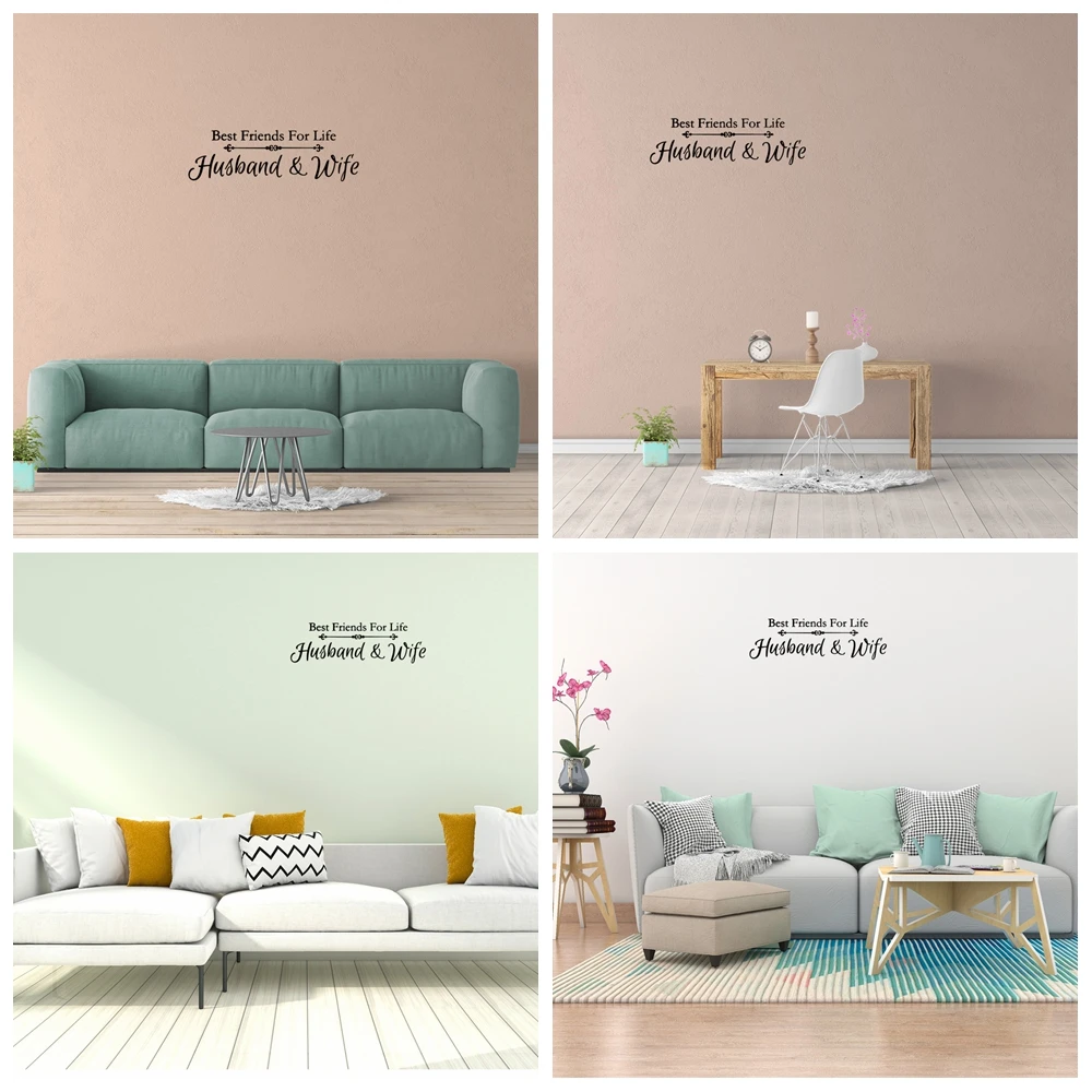 

1 pc romantic love texts for family couple Wall Stickers Creative Living Room Bedroom Decoration Accessories Vinyl Decals