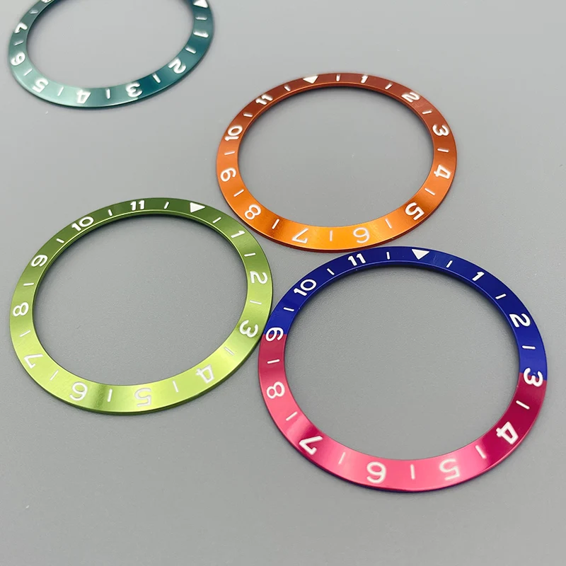 

38mmx30.6mm Curved Bezel SKX007 Watch Bezel Inserts Aluminium Ring Fits for SKX007 SRPD GMT SUB Case NH35 NH36 Case Repair Parts