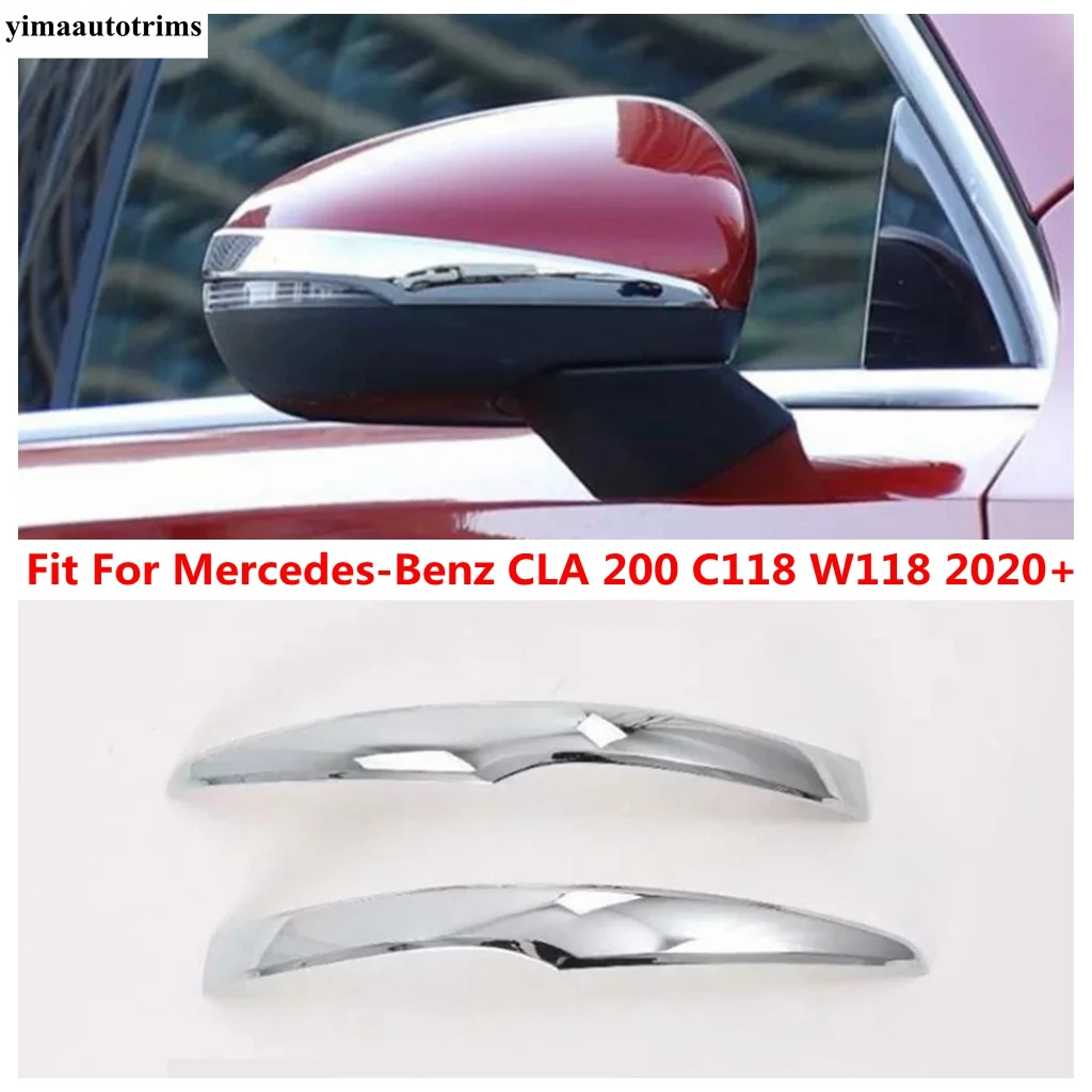 

Rearview Mirror Strip Protection Decoration Cover Trim For Mercedes-Benz CLA 200 C118 W118 2020 - 2024 ABS Chrome Accessories