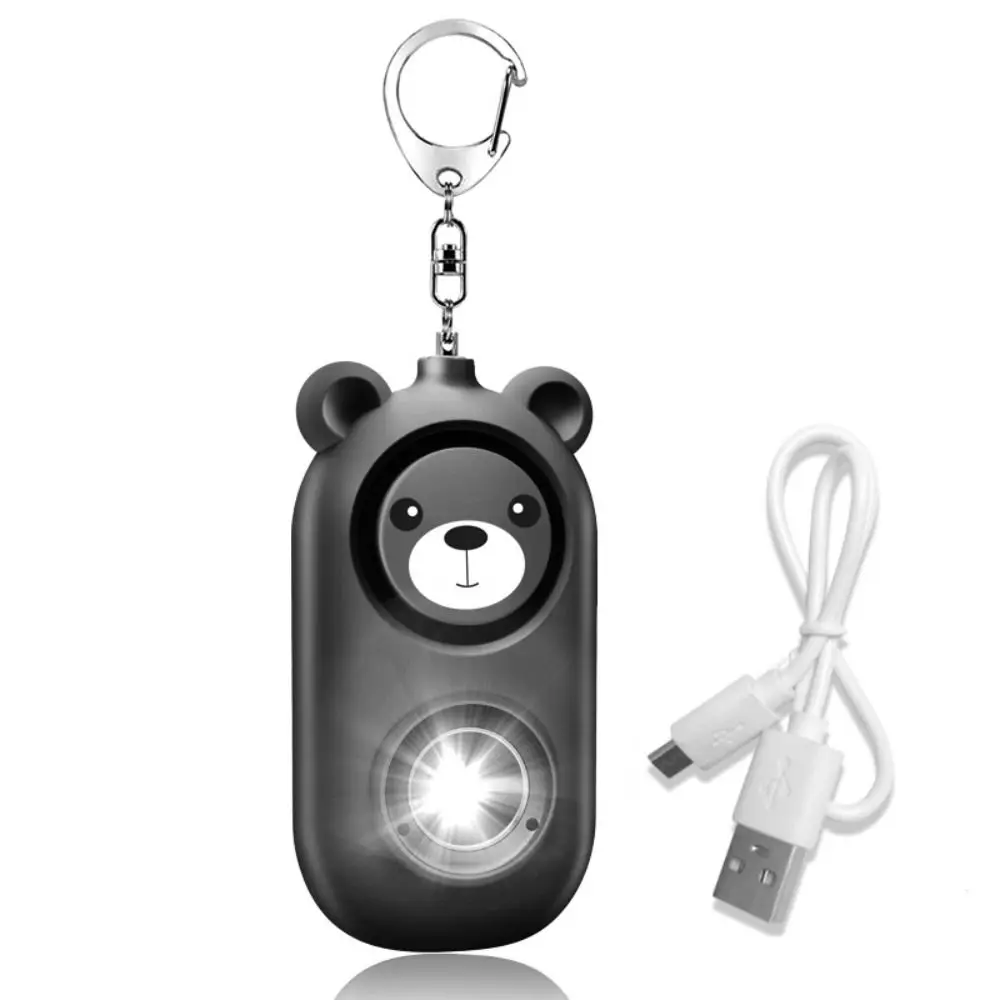 Alarma de autodefensa de bolsillo con carga USB para mujer, alarma Personal fuerte, antilobo, antiataque, 130dB