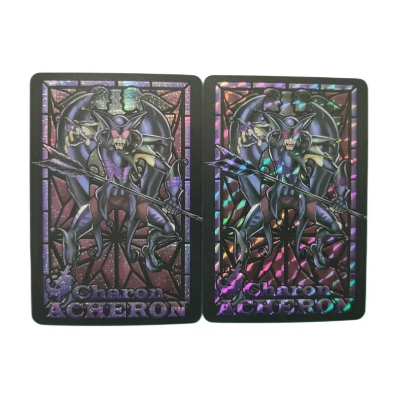 15pcs/set Saint Seiya Underworld Fighter Chapter Animation Characters Stained Glass Card Classics Anime Collection Flash Cards