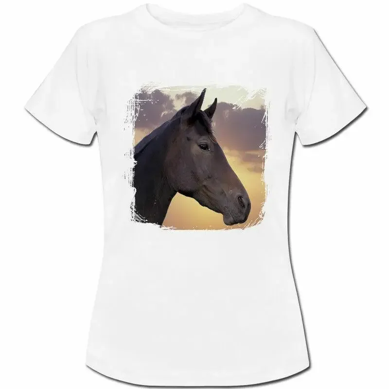 Close Up Of Horse'S Face Womens Boyfriend Fit T Shirt