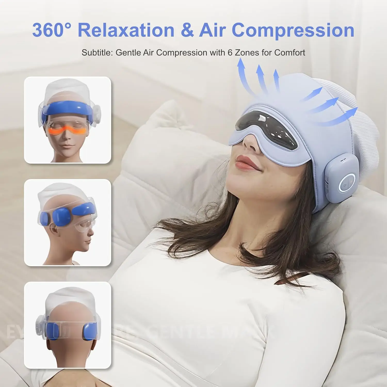 Head massager, eye hot compress, sleep aid, headache, meridian dredging scalp, automatic sleep massager, electric