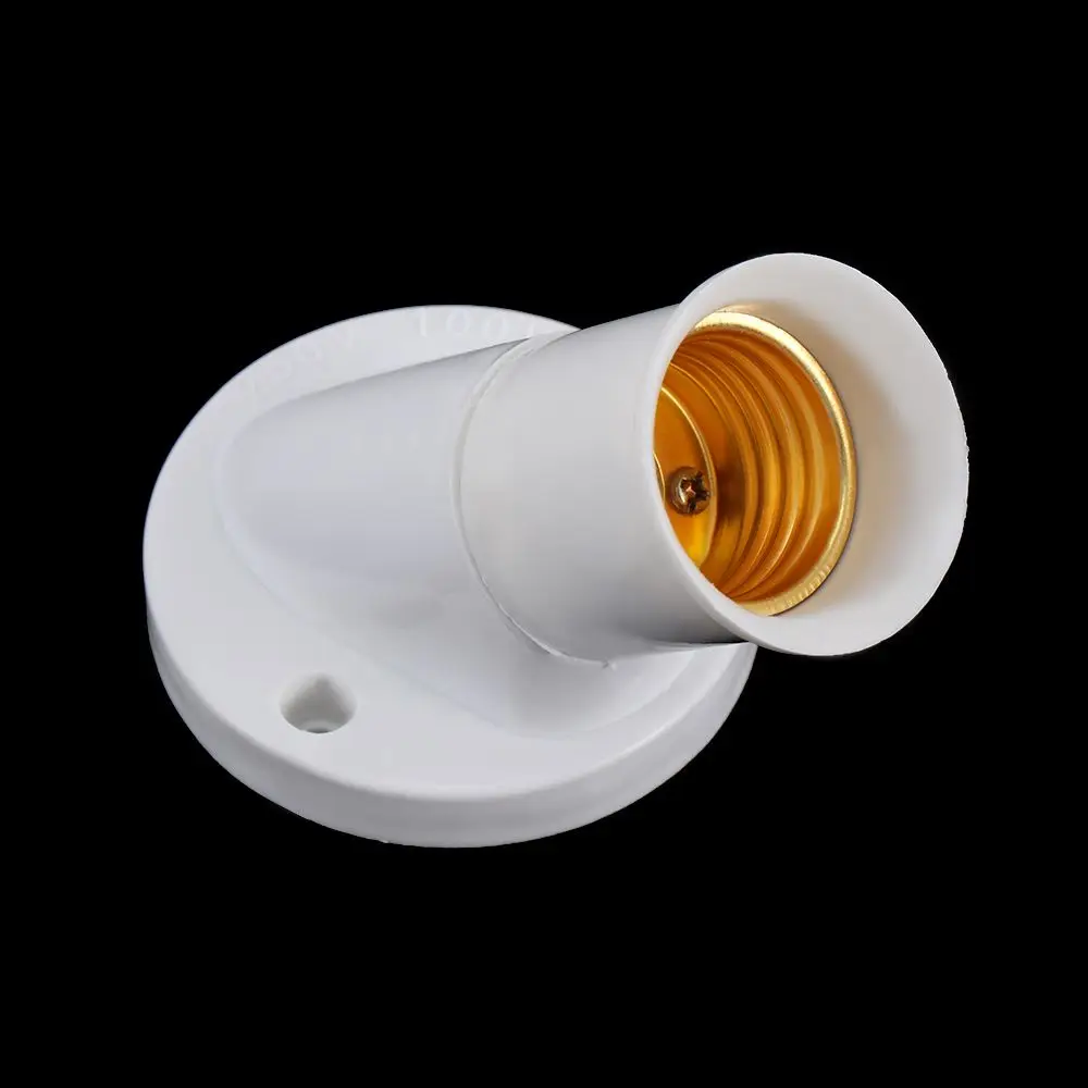 

E27 Durable Plastic 45 Degree Angle Converter Oblique Lamp Bases Bulb Holders Light Base Adapter