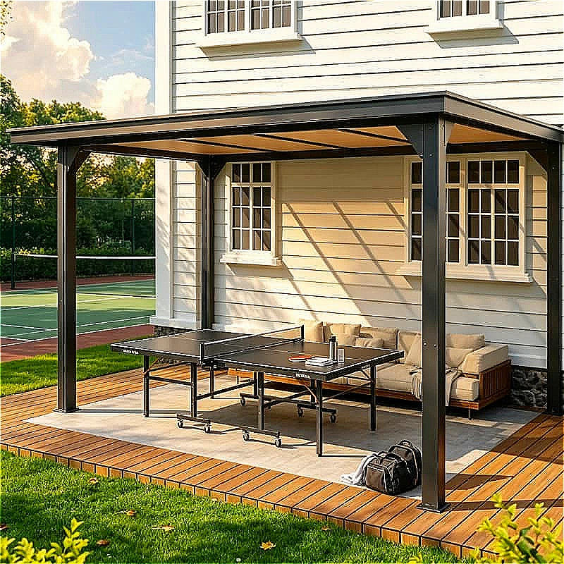 Double Carport Pergola 3x6m Aluminum Motorized Louvered Waterproof Roof For Patio Garden Backyard Parking Shelter Customized