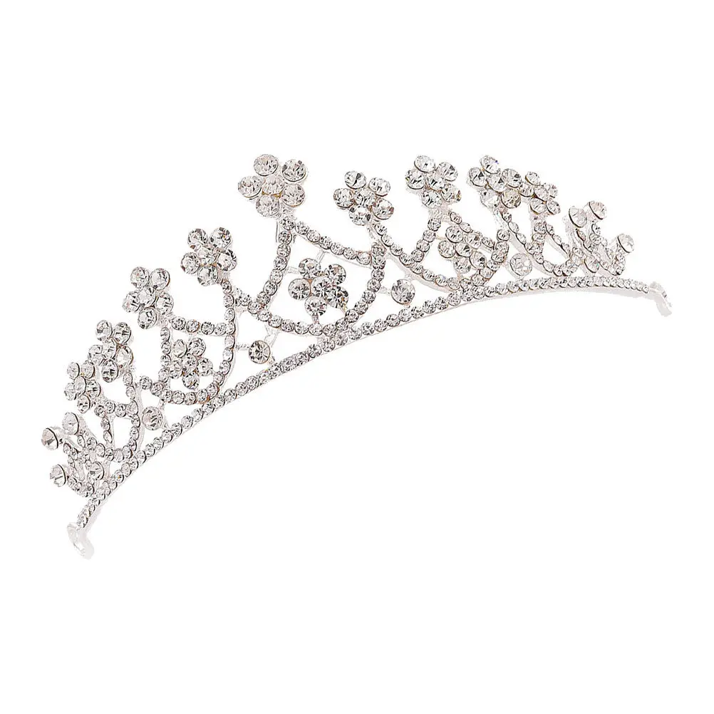 Delicate Rhinestone Headdress Bride Crown for Wedding Party Stage Performance Bridal Hairband Elegant Headpiece Decoration