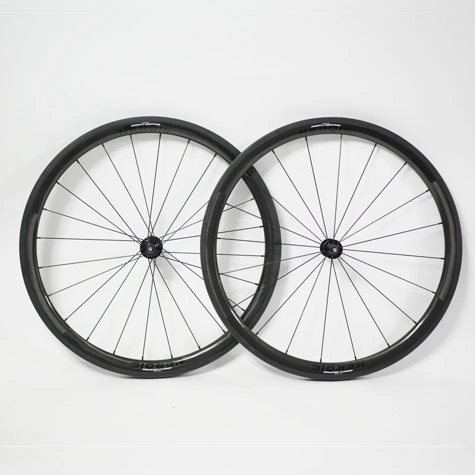 カーボントラック自転車ホイールセット,深さ700c,38mm, 58mm, 86mm
