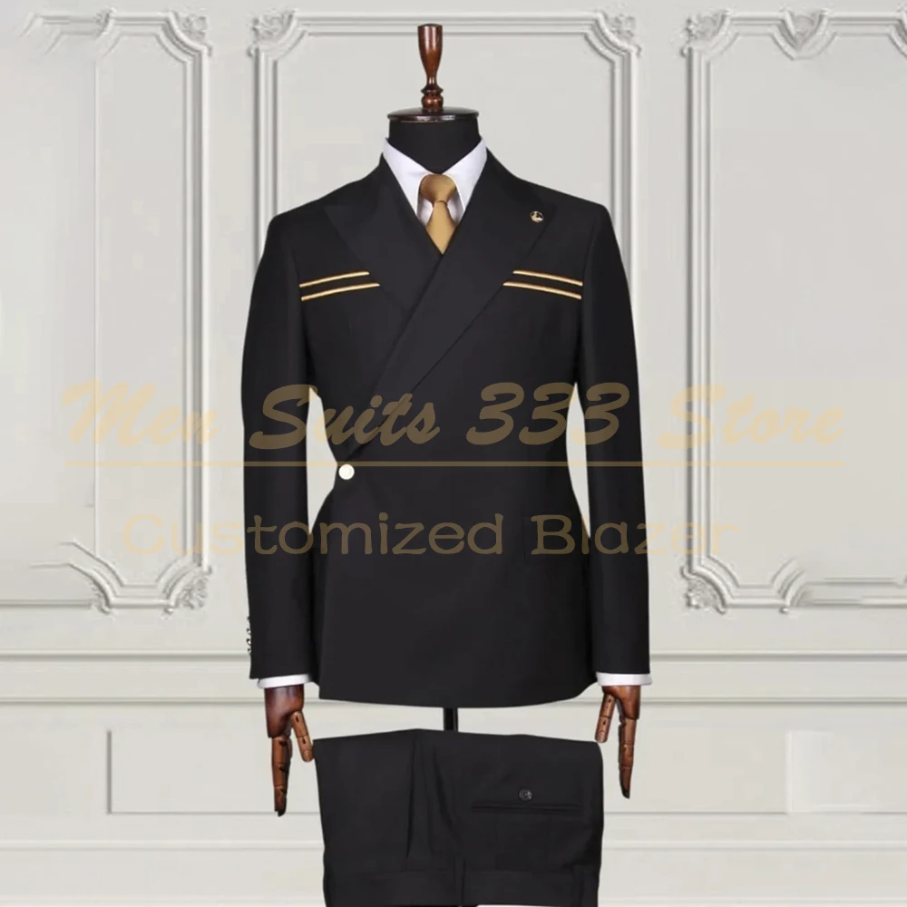 

Fashion One-Button Men's Suits Formal Peak Lapel Slim Fit 2 Piece Jacket Pants Outfits Customzied Male Clothing Costume Homme