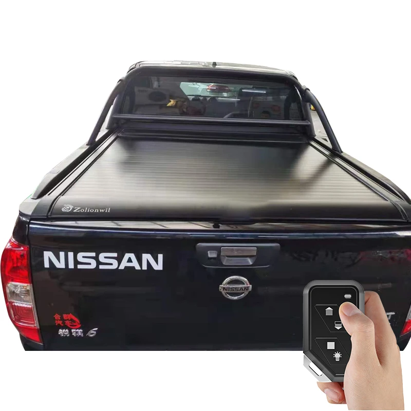 

Smooth Retractable Aluminum Electric Pickup Truck Bed Tonneau Cover for 2015-2020 Nissan Navara(Np300)Double Cab