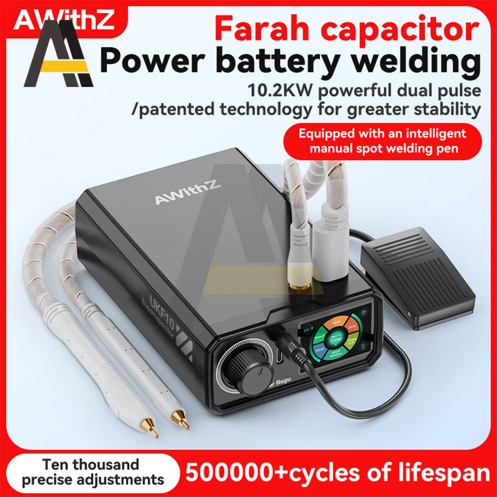 

10200W Spot Welder High Power Portable Pedal Spot Welding Machine 1725A present Adjustable Welders for 18650 Battery