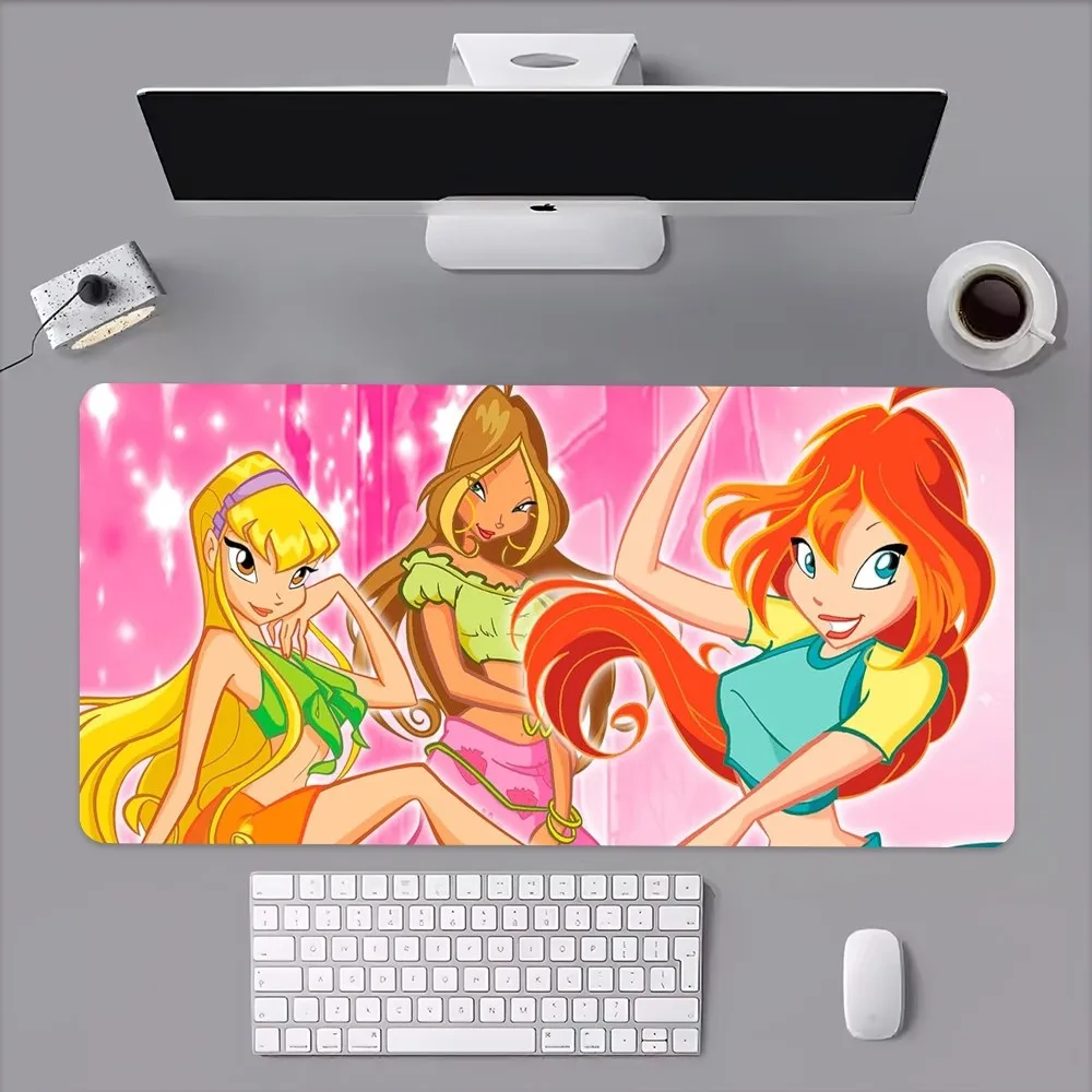 Cartoon W-Winx Beauty Club Mouse Pad Computer Laptop Gaming Office Wrist Guard Non Slip Keyboard Pad