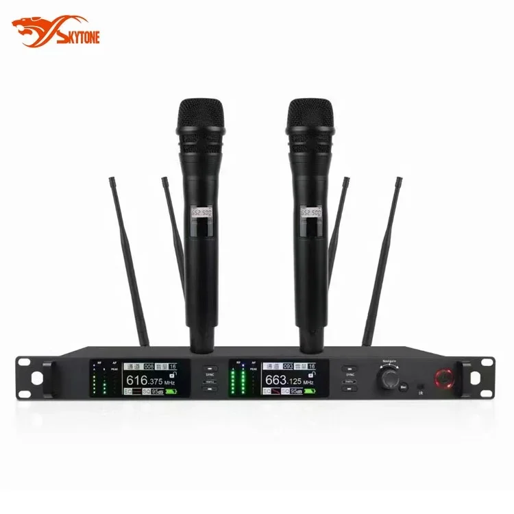 

Skytone cordless microphones ATX400+ dual handheld True Diversity far distance Microphone