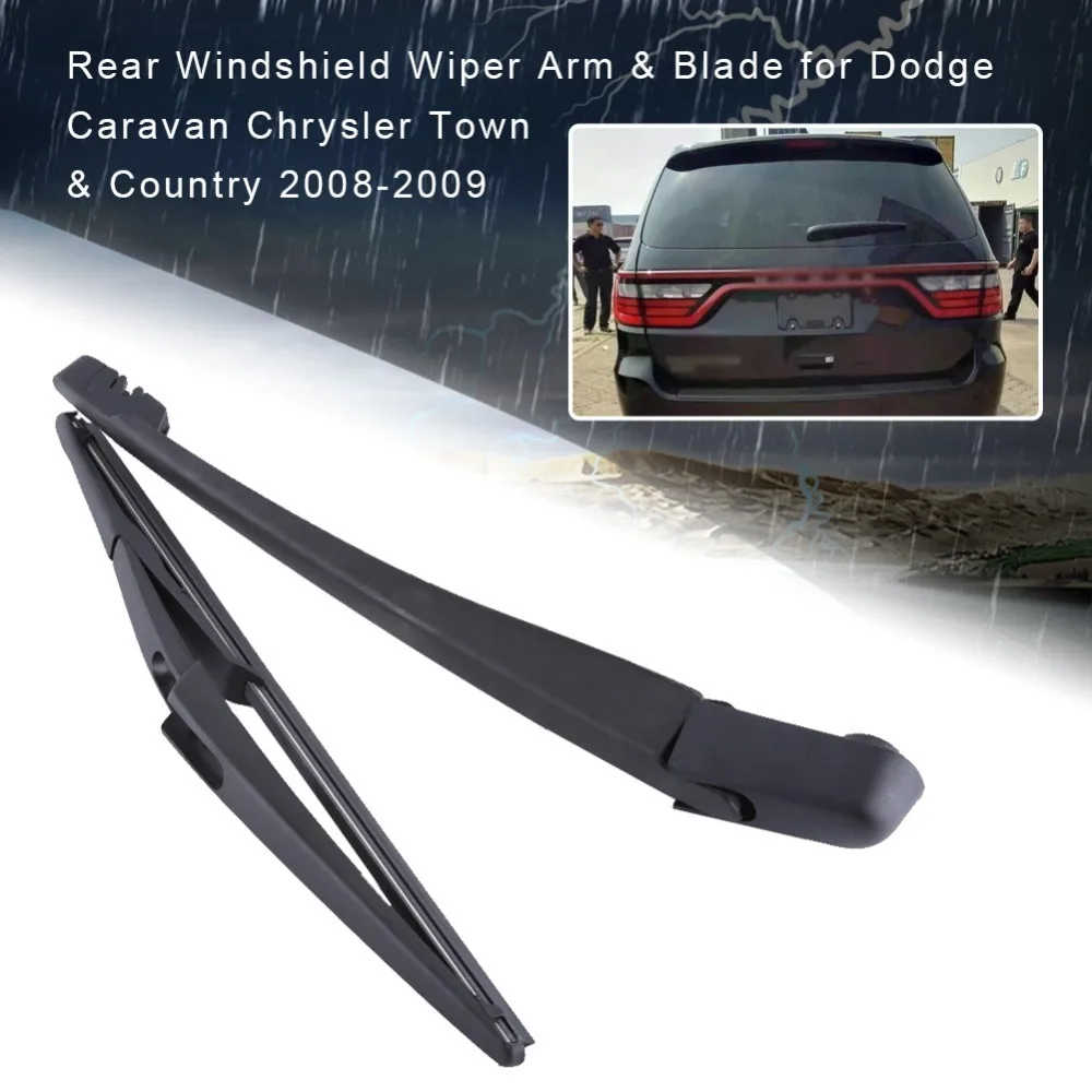 2PCS Plastic Rear Wiper Blade Black 68078306AA Rear Window Windshield Wiper for Dodge Caravan 2008‑2009/Town & Country 2008‑2009