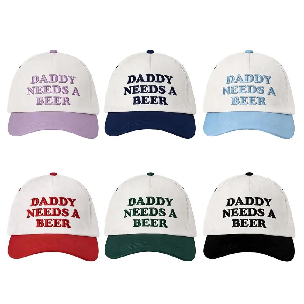 Fashion DADDY NEEDS A BEER Baseball Cap Letter Embroidery Cotton Snapback Hat Sports Hip Hop Visor for Men Women