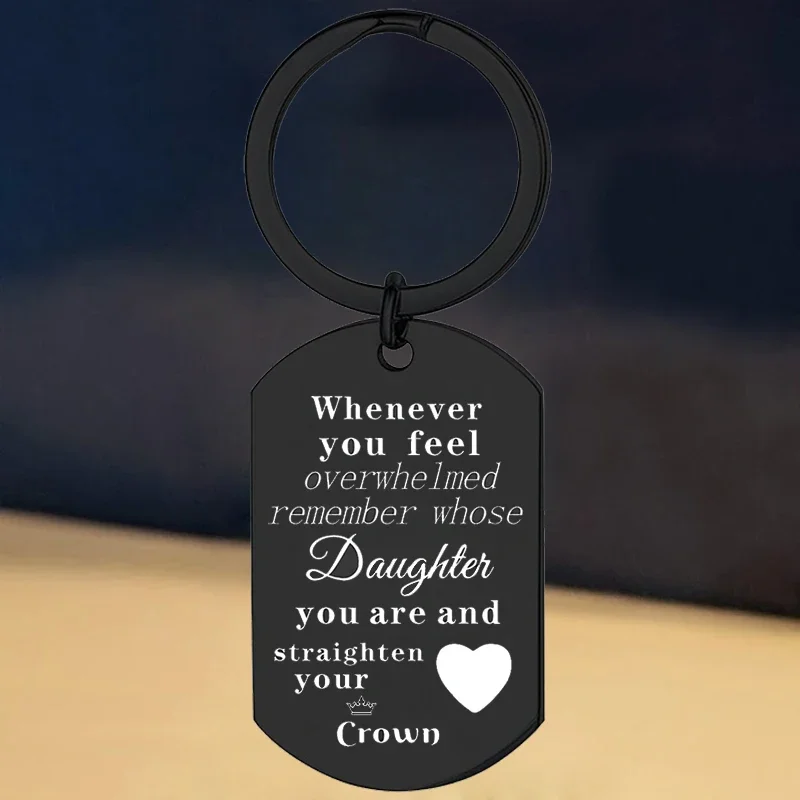 New To My Daughter Gift Keychain inspirational Key Rings daughter graduation Birthday chrismas Gifts