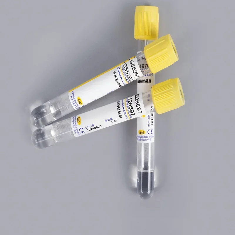 50pcs 10ml 5ml Disposable Vacuum Blood Collection Tube with Coagulation Separation Gel