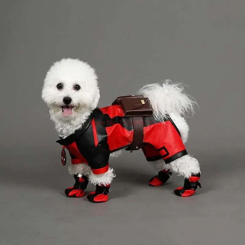 New Deadpool Cosplay Movie Pet Costume Dogpool Cos Outfits Dog Cat Superhero Clothing Halloween Carnival Party Surprise  Gifts