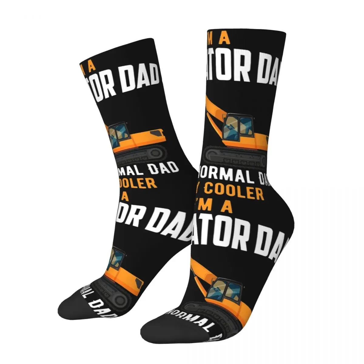 I'm A Excavator Dad Heavy Equipment Unisex Winter Socks Cycling Fun printing Socks Street Style Crazy Sock