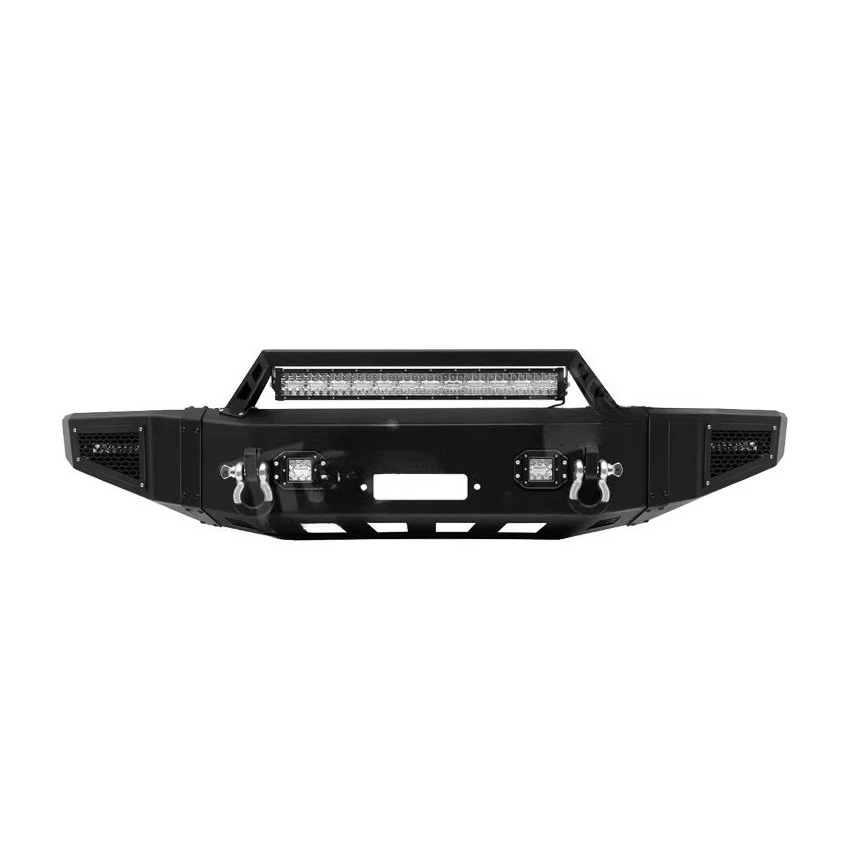 

Hot Selling Auto Accessories Heavy Duty Power Coated Black Steel Bull Bar Front Bumper for Ram1500 2500
